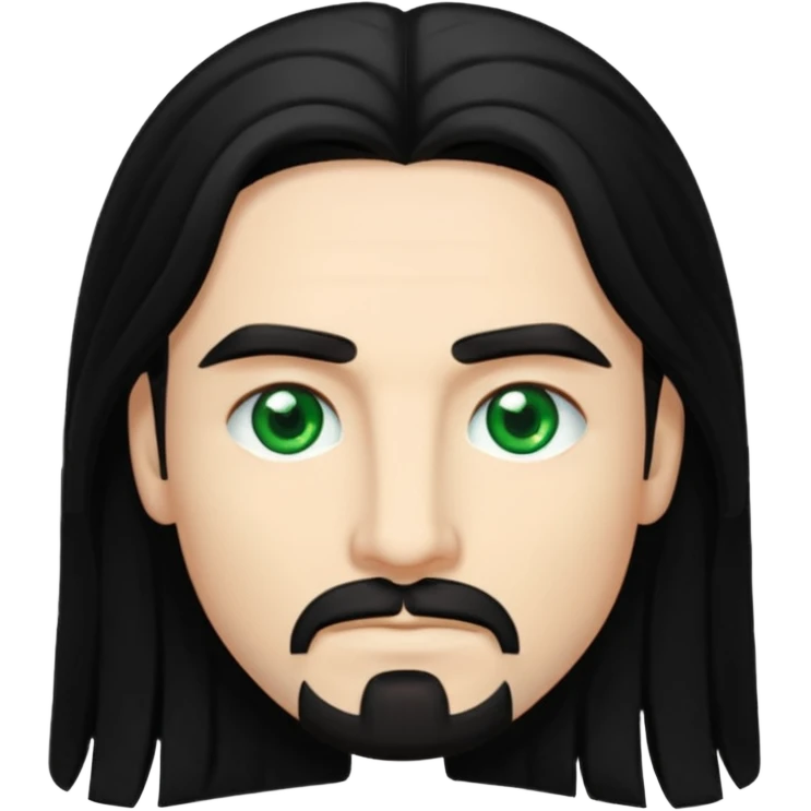 Kevin Richardson green eyes, long black hair emoji
