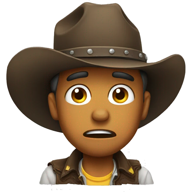 crying cowboy emoji