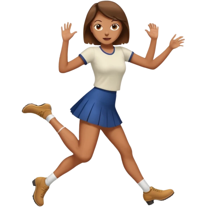 woman hit click high legs emoji