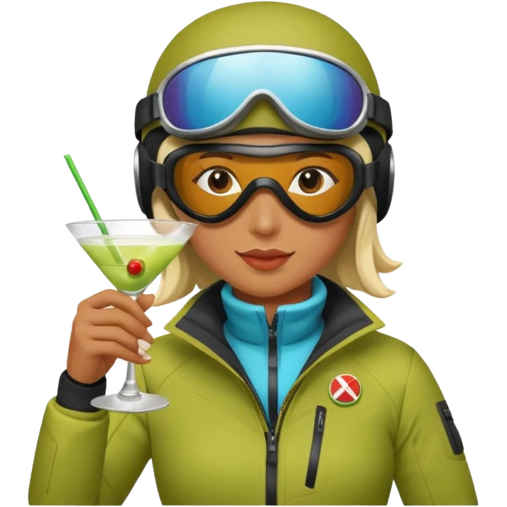 Skier martini emoji