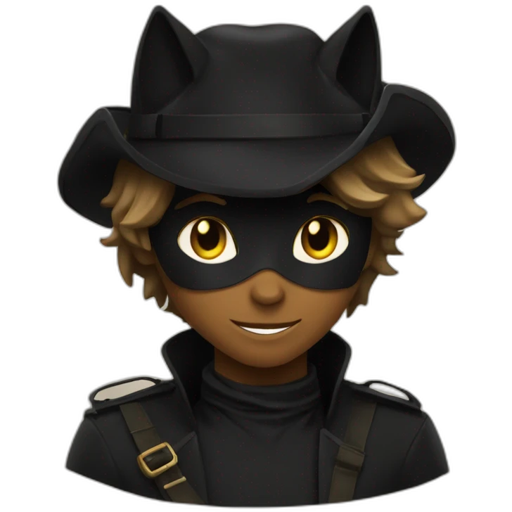 Chat noir et brun et chat noir emoji