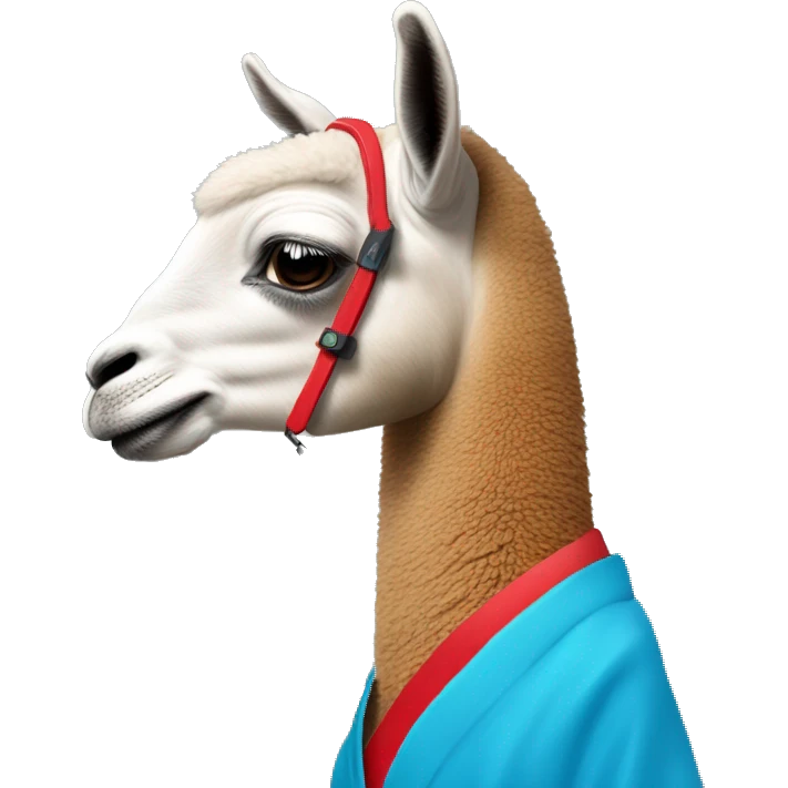 un lama avec un téléphone barré par une croix rouge  emoji