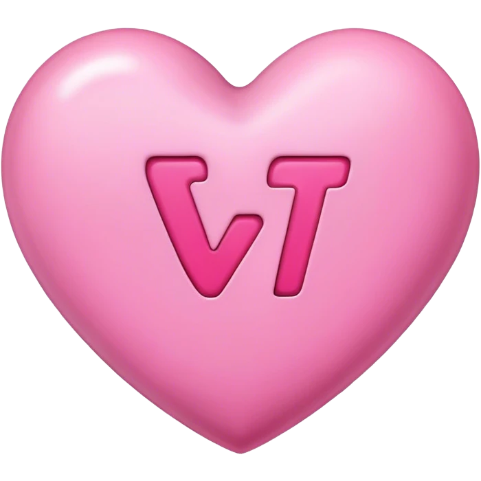 ❣️ ￼ with letter T inside emoji