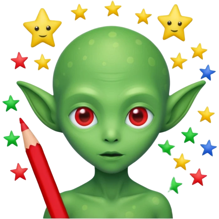 
Alien kid drawing stars





 emoji