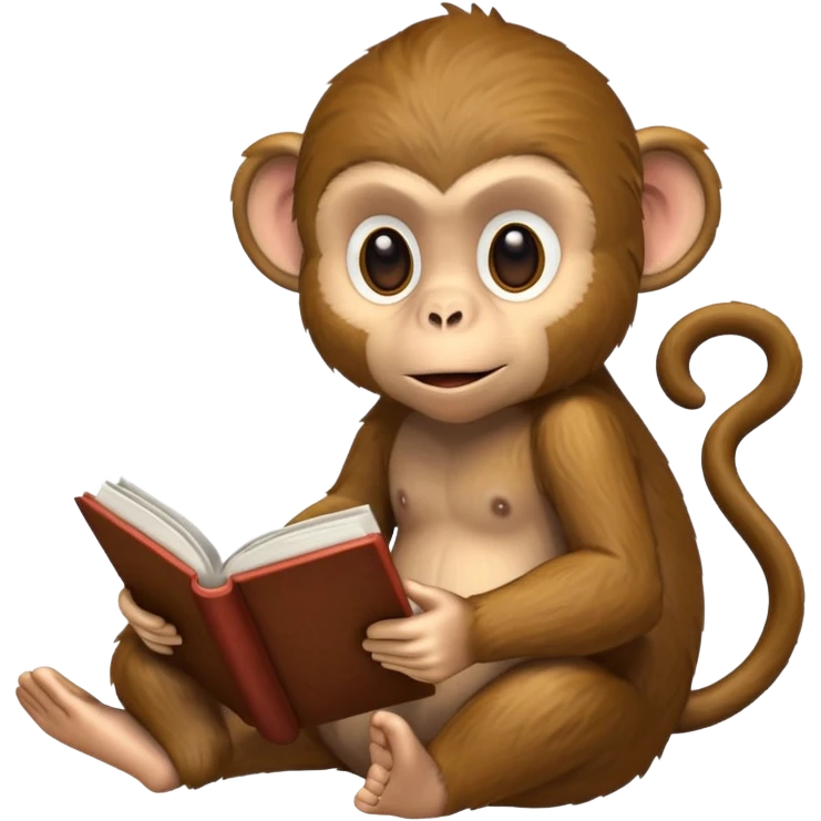 Monkey with book emoji