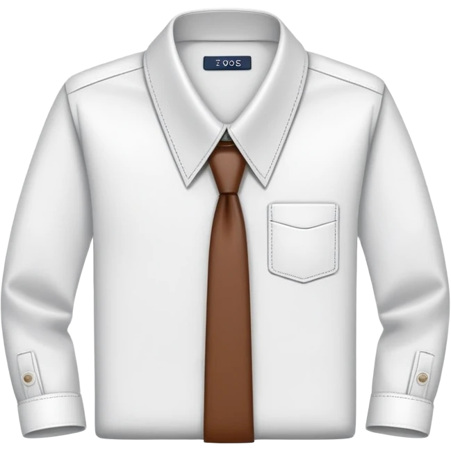 Folded collared shirt with style planner, professional outfit organization emoji