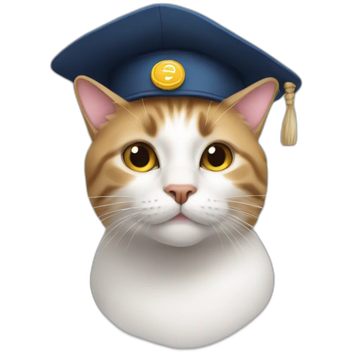 cat in the cap emoji