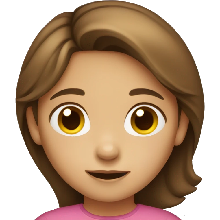 little girl with brown hair emoji