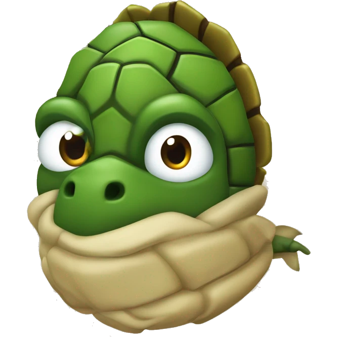 Tortuga Con nariz puntiaguda y barba emoji