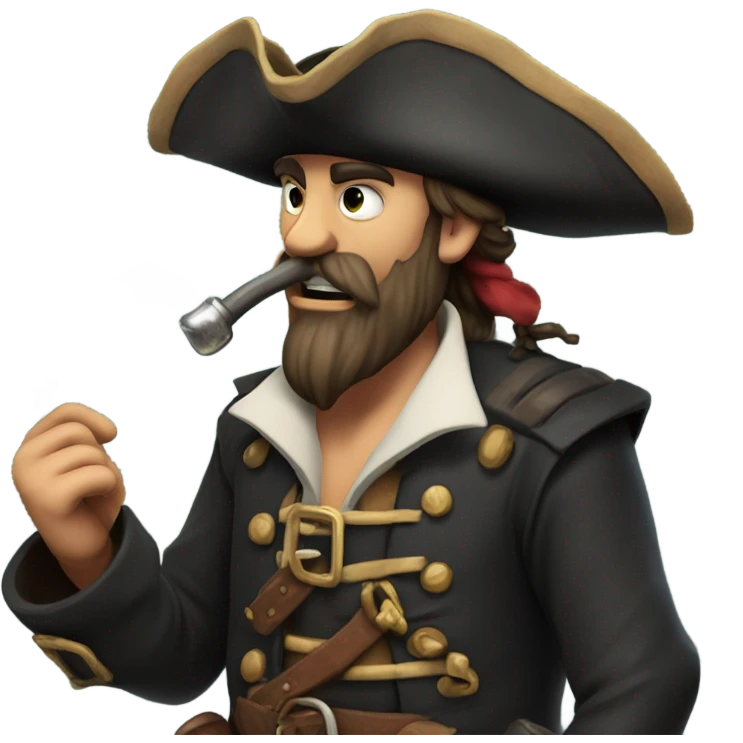 Pirate smoking  emoji