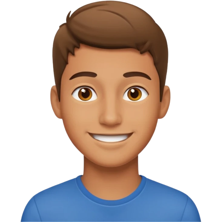 smiling young man looking forward looking really sexy emoji
