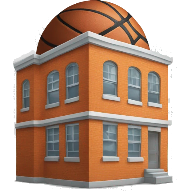 building with basketball on top emoji