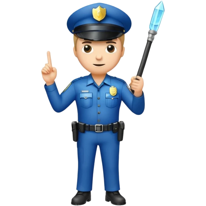 police officer made of glass emoji
