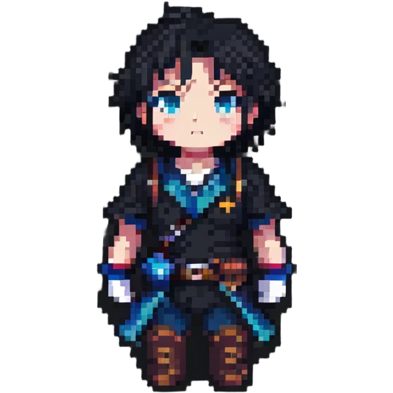 Magic anime game with magical elements and anime character emoji