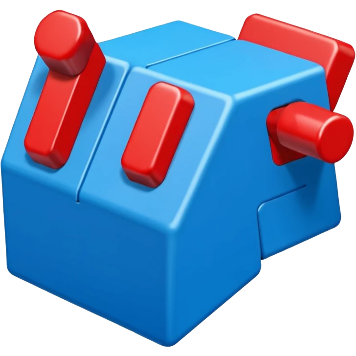  “Boom” sign blue (#00A3E0) and red (#F9423A)  emoji