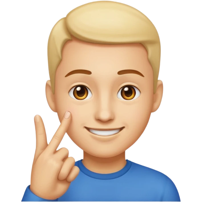 A classic emoji nose, no face, with a pointer finger touching the tip of it, combine these two 👆🏼👃🏼 emoji