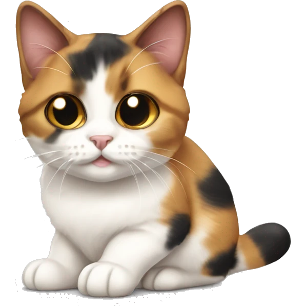 Calico munchkin cat emoji