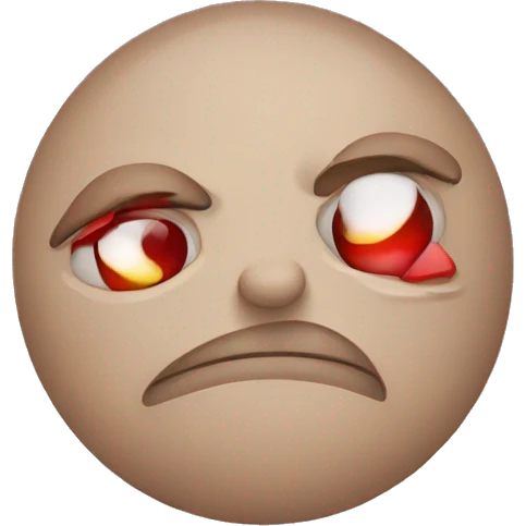 Sleepy with red eyes emoji