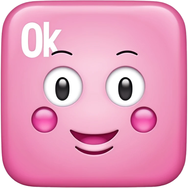 Pink square with 'OK' text emoji