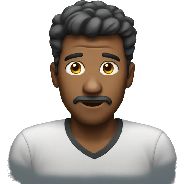 a man  out of surprise emoji