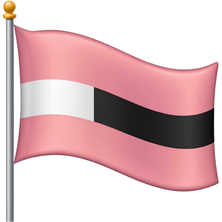 flag with the following colours in horizontal stripe: dark orange, light orange, white, light pink, dark pink emoji