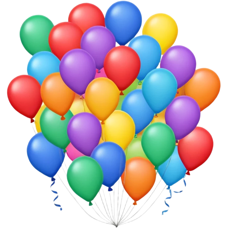 balloons with thirty 30 emoji