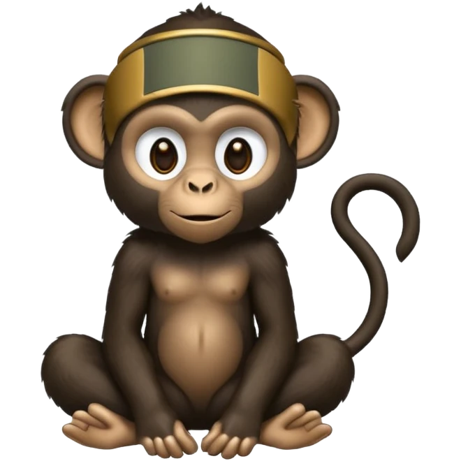 A black monkey emoji
