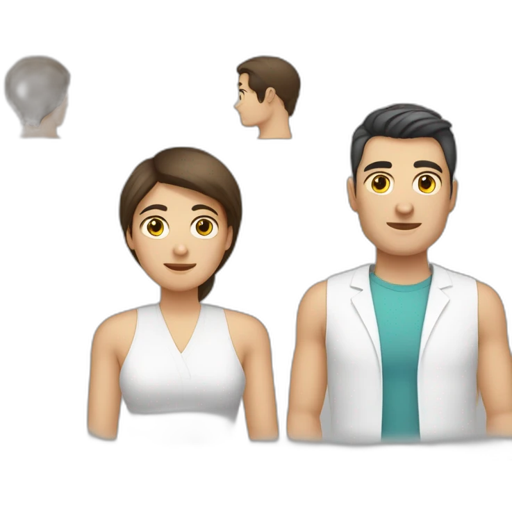 The man is white, dark-haired, a rehabilitator and massage therapist thinks emoji