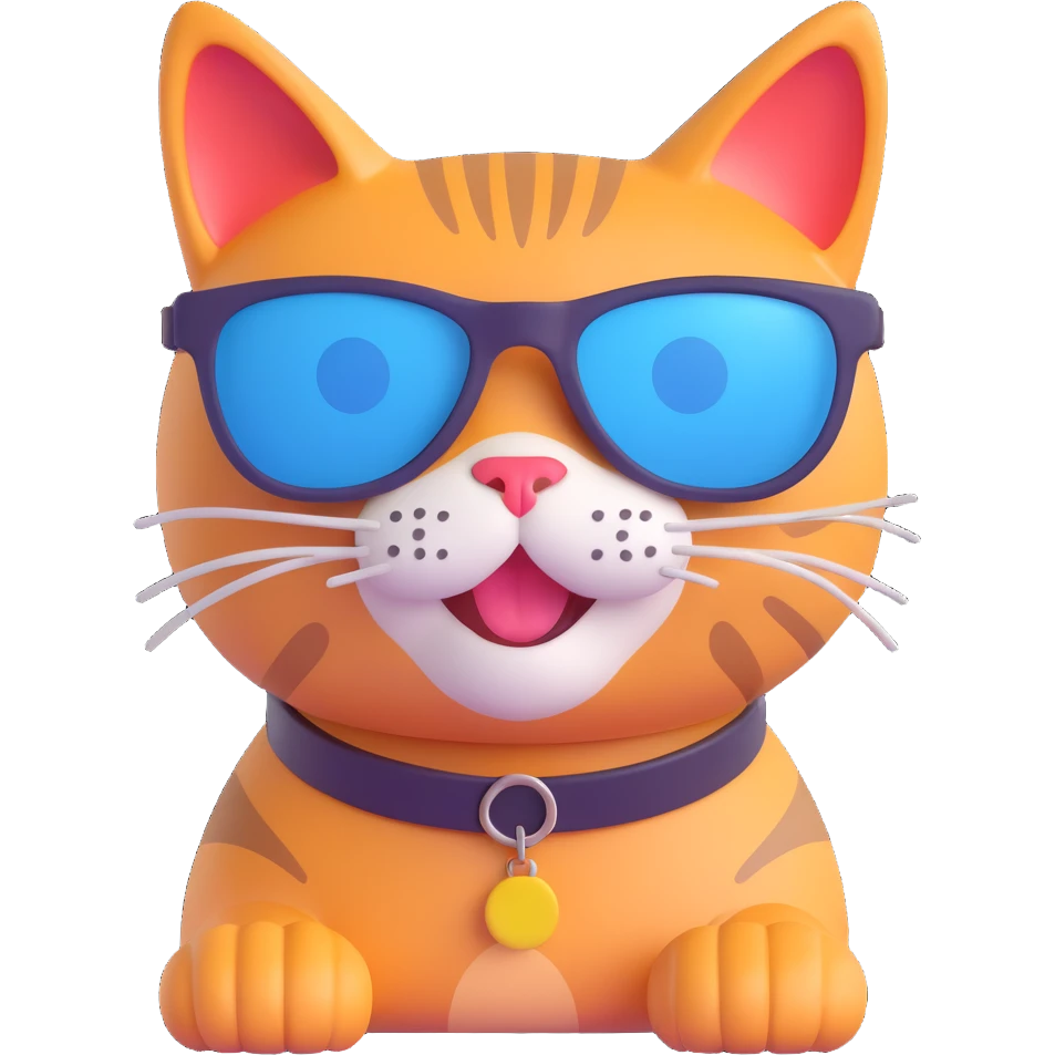 cat wearing sunglasses emoji
