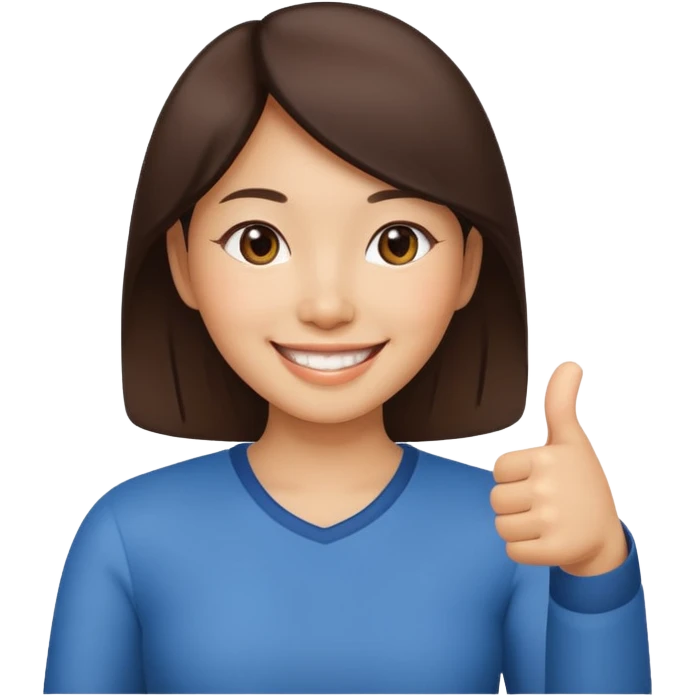 asian woman thumb up emoji