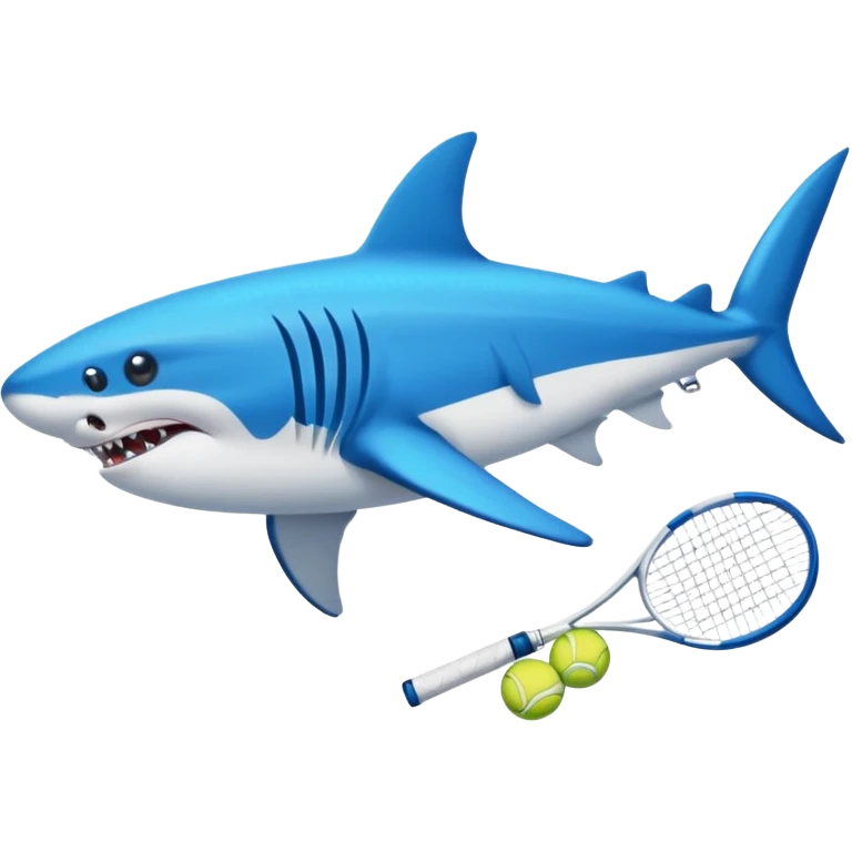 Tiburón con tenis azules nike emoji
