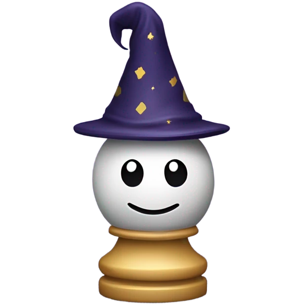 a pawn with a wizard hat emoji