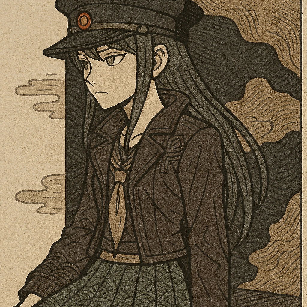 Mukuro Ikusaba in the shade emoji