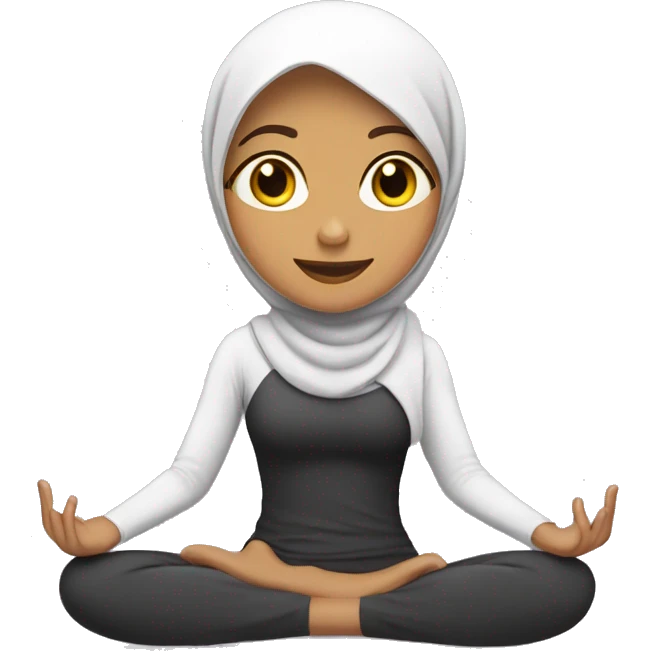 Hijabi-girl-doing-pilates-exercise emoji