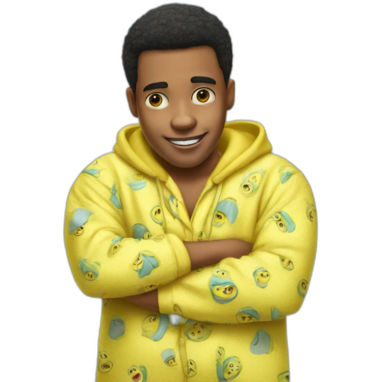 Boy in sponge bob pajama emoji