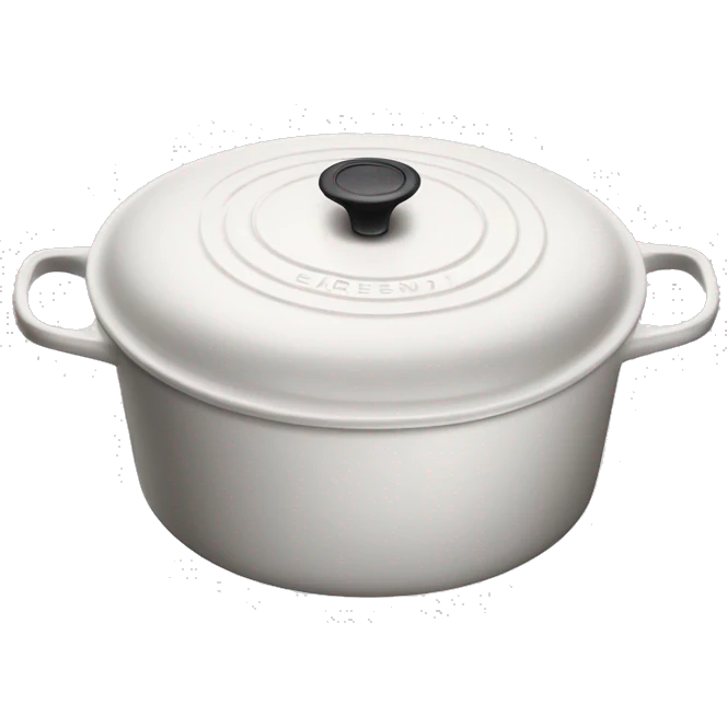 white le creuset dutch oven emoji