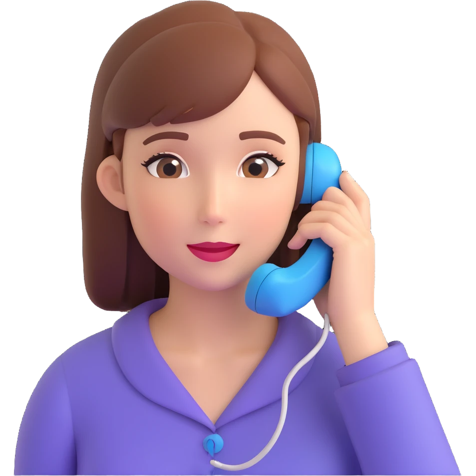 girl talking on phone bedroom background, close up pose emoji