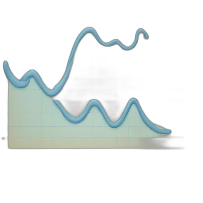 wavy sign on graph emoji