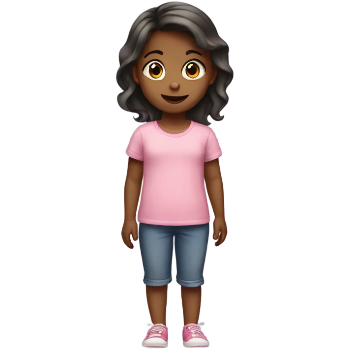  Toddler girl standing  emoji