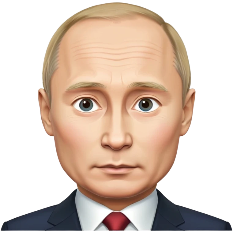 Vladimir Putin, Russian president portrait emoji