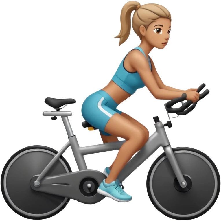Bicycles Ergonomic bicycle of gym: seated woman  emoji