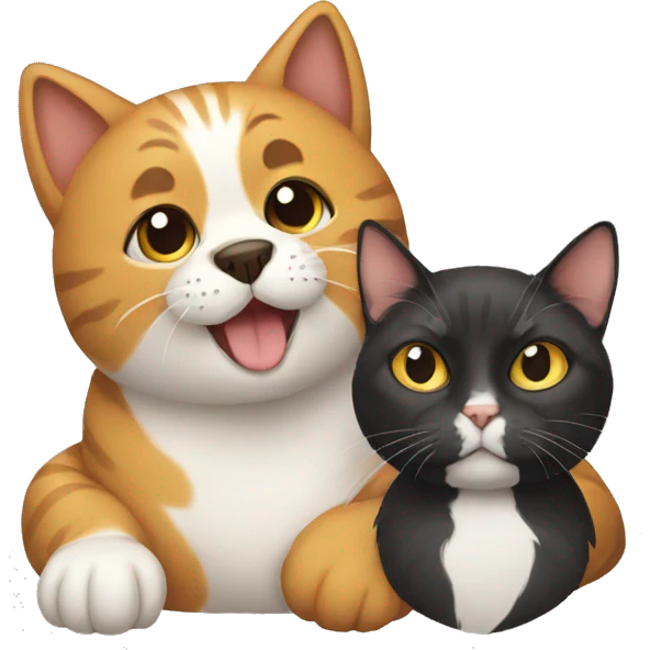 Cat with dog emoji
