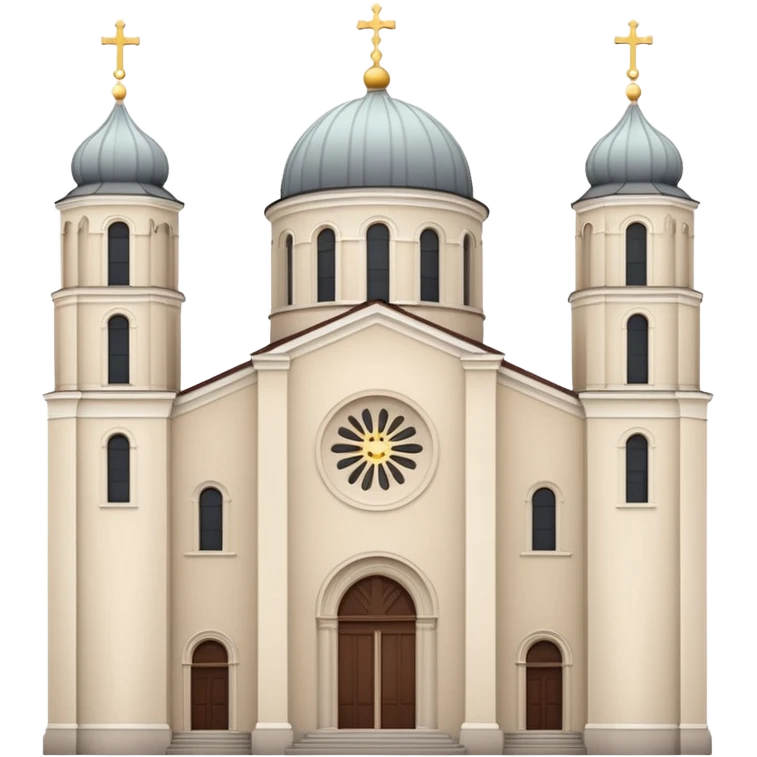Vilnius Cathedral facade, light colors, minimalist design, emoji style, Discord role icon, no text emoji