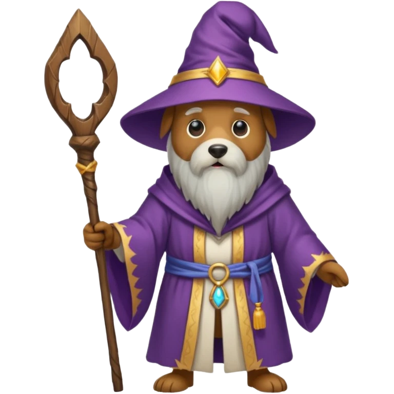 Dog wizard emoji