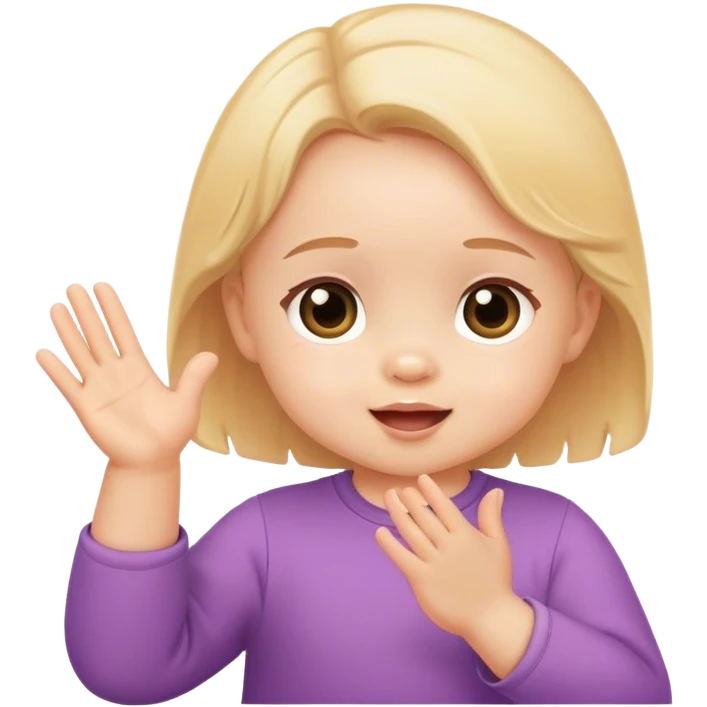Baby girl clapping emoji