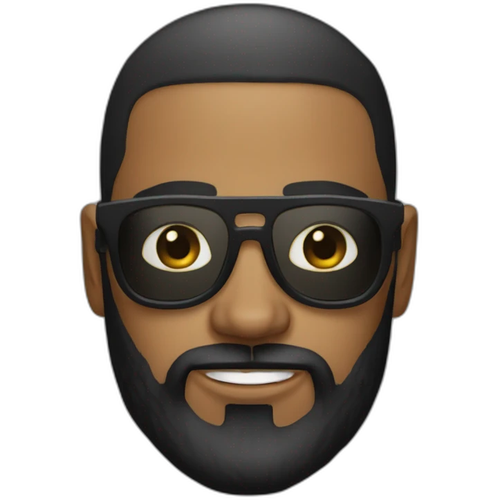 dj wbald man with black beard emoji