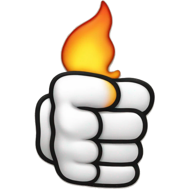 thumb up on fire emoji