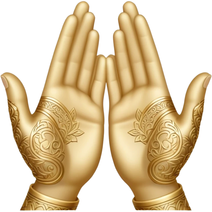  prayer hands light gold emoji