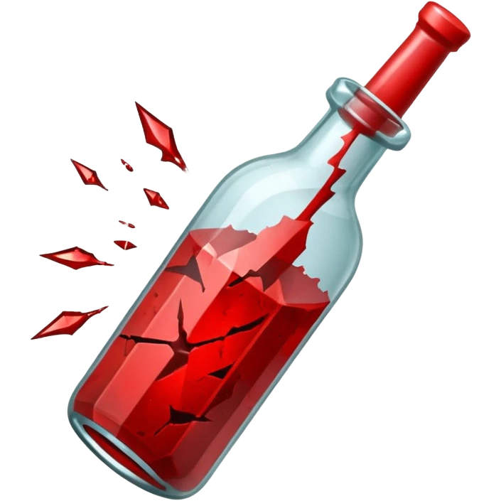 glass bottle sharp used as a weapon emoji