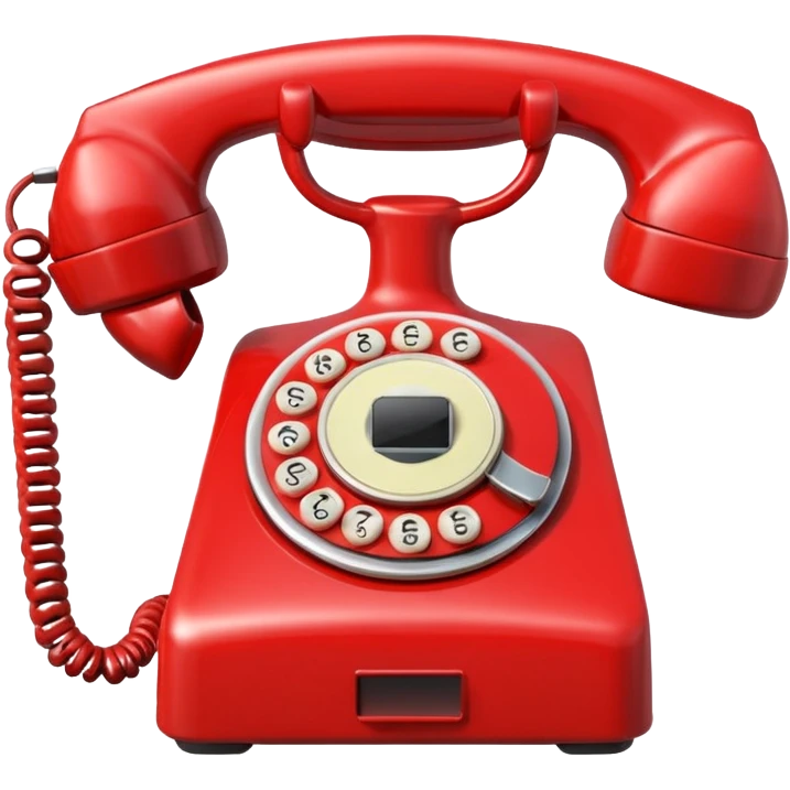 an old red phone emoji emoji